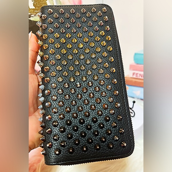 Christian Louboutin Long Wallet Studs Round Zip Gradation - Picture 10 of 12